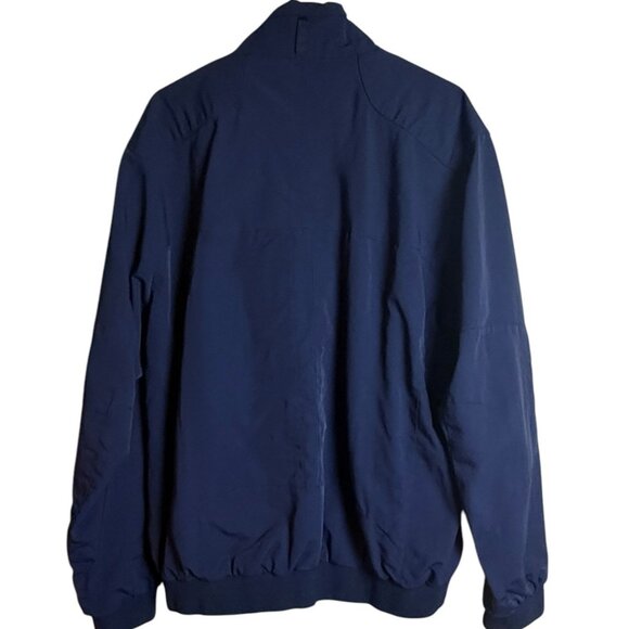 RLX Ralph Lauren Bomber Jacket Mens XXL Full Zip Navy Snap Softshell - Picture 2 of 9